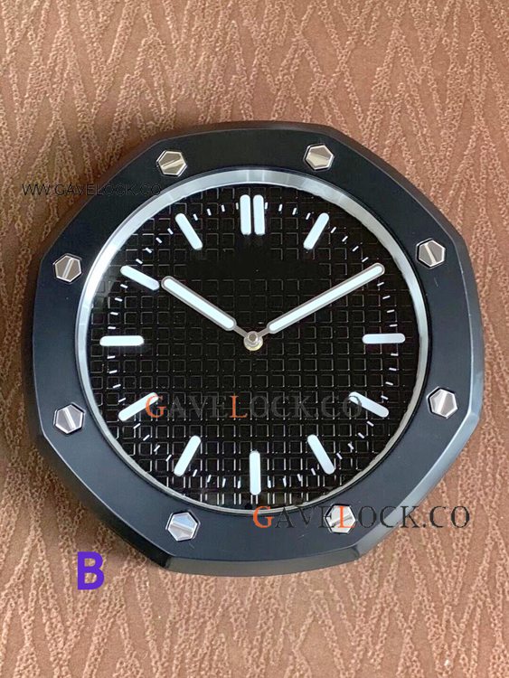 Wholesale Copy Audemars Piguet Royal Oak black Wall Clock 34cm